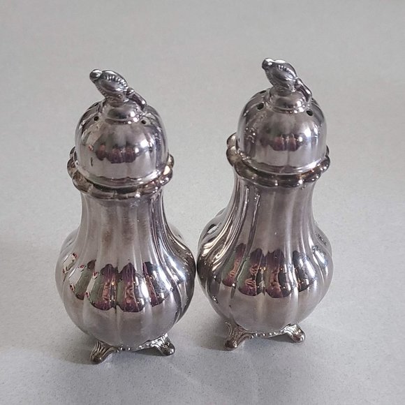 Vintage Oxford Silver Plated Salt / Pepper Shaker 409 SP Lead 4-Hole - Picture 2 of 11